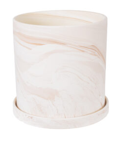 GloboStar® GloboStar® Artificial Garden LINDOS 20450 Πήλινο Κεραμικό Κασπώ Γλάστρα - Flower Pot Απαλό Ροζ Φ20cm x Υ20cm