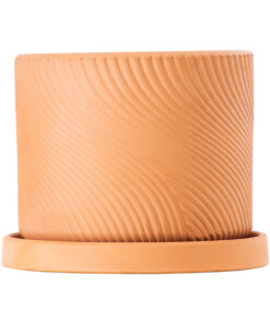 GloboStar® Artificial Garden ASTYPALAIA 20451 Πήλινο Κεραμικό Κασπώ Γλάστρα - Flower Pot Κεραμιδί Φ18cm x Υ16cm 16 20451 04