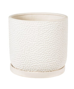 GloboStar® GloboStar® Artificial Garden PARGA 20452 Πήλινο Κεραμικό Κασπώ Γλάστρα - Flower Pot Μπεζ Φ23cm x Υ20.5cm