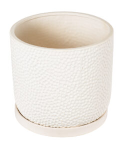 Alternative view of GloboStar® Artificial Garden PARGA 20452 Πήλινο Κεραμικό Κασπώ Γλάστρα - Flower Pot Μπεζ Φ23cm x Υ20.5cm