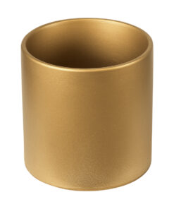 Alternative view of GloboStar® Artificial Garden CHANIA 20453 Πήλινο Κεραμικό Κασπώ Γλάστρα - Flower Pot Χρυσό Φ15cm x Υ15cm