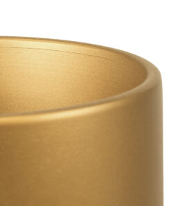 GloboStar® Artificial Garden CHANIA 20453 Πήλινο Κεραμικό Κασπώ Γλάστρα - Flower Pot Χρυσό Φ15cm x Υ15cm 12 20453 5