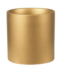GloboStar® GloboStar® Artificial Garden CHANIA 20454 Πήλινο Κεραμικό Κασπώ Γλάστρα - Flower Pot Χρυσό Φ20cm x Υ20cm