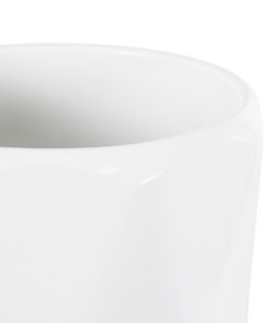 GloboStar® Artificial Garden KARPATHOS 20463 ΣΕΤ 3 Πήλινα Κεραμικά Κασπώ Γλάστρες - Flower Pots Λευκό A:Φ10cm x Υ10cm B:Φ13cm x Υ13.5cm C:Φ16cm x Υ16.5cm 28 20463 13