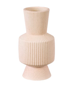 GloboStar® GloboStar® Artificial Garden CAPRI 20468 Πήλινο Κεραμικό Κασπώ Γλάστρα - Flower Pot Απαλό Μπεζ Φ7.5cm x Υ20cm