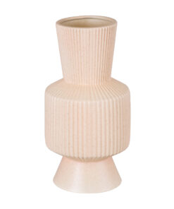 GloboStar® GloboStar® Artificial Garden CAPRI 20470 Πήλινο Κεραμικό Κασπώ Γλάστρα - Flower Pot Απαλό Μπεζ Φ9.5cm x Υ25cm