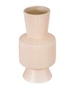 Alternative view of GloboStar® Artificial Garden CAPRI 20470 Πήλινο Κεραμικό Κασπώ Γλάστρα - Flower Pot Απαλό Μπεζ Φ9.5cm x Υ25cm