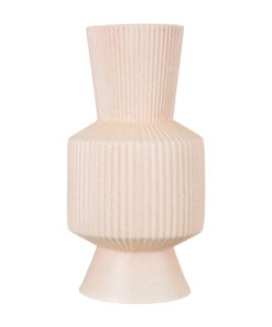 GloboStar® Artificial Garden CAPRI 20470 Πήλινο Κεραμικό Κασπώ Γλάστρα - Flower Pot Απαλό Μπεζ Φ9.5cm x Υ25cm 12 20470 4