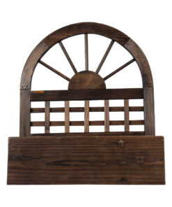 Alternative view of GloboStar® Artificial Garden ANTIPAXOS 20476 Επιτοίχιο Ξύλινο Κασπώ Γλάστρα - Flower Pot Καφέ Φ38cm x Υ45cm