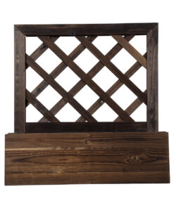 Alternative view of GloboStar® Artificial Garden SIKINOS 20477 Επιτοίχιο Ξύλινο Κασπώ Γλάστρα - Flower Pot Καφέ Φ38cm x Υ45cm