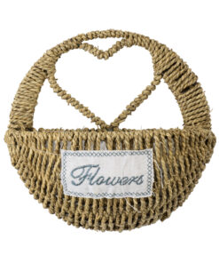 GloboStar® Artificial Garden MALTA 20478 ΣΕΤ 2 Επιτοίχια Ρατάν Πλεκτά Κασπώ Γλάστρες - Flower Pots Μπεζ A:Φ24cm x Υ14cm B:Φ30cm x Υ26cm 26 20478 10