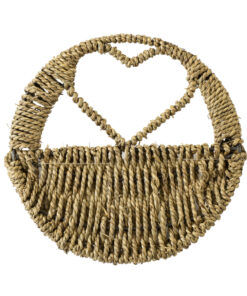 GloboStar® Artificial Garden MALTA 20478 ΣΕΤ 2 Επιτοίχια Ρατάν Πλεκτά Κασπώ Γλάστρες - Flower Pots Μπεζ A:Φ24cm x Υ14cm B:Φ30cm x Υ26cm 27 20478 11