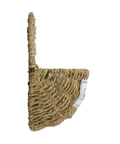 GloboStar® Artificial Garden MALTA 20478 ΣΕΤ 2 Επιτοίχια Ρατάν Πλεκτά Κασπώ Γλάστρες - Flower Pots Μπεζ A:Φ24cm x Υ14cm B:Φ30cm x Υ26cm 28 20478 12