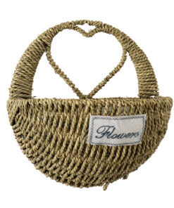 GloboStar® Artificial Garden MALTA 20478 ΣΕΤ 2 Επιτοίχια Ρατάν Πλεκτά Κασπώ Γλάστρες - Flower Pots Μπεζ A:Φ24cm x Υ14cm B:Φ30cm x Υ26cm 20 20478 4