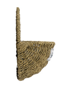 GloboStar® Artificial Garden MALTA 20478 ΣΕΤ 2 Επιτοίχια Ρατάν Πλεκτά Κασπώ Γλάστρες - Flower Pots Μπεζ A:Φ24cm x Υ14cm B:Φ30cm x Υ26cm 23 20478 7