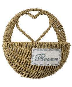 GloboStar® Artificial Garden MALTA 20478 ΣΕΤ 2 Επιτοίχια Ρατάν Πλεκτά Κασπώ Γλάστρες - Flower Pots Μπεζ A:Φ24cm x Υ14cm B:Φ30cm x Υ26cm 25 20478 9