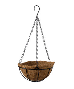 GloboStar® GloboStar® Artificial Garden SALAMINA 20479 Κρεμαστό Κασπώ Γλάστρα - Flower Pot από Φλοιό Καρύδας Καφέ Φ20cm x Υ10cm
