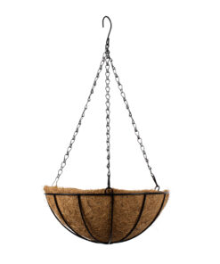 GloboStar® Artificial Garden SALAMINA 20480 Κρεμαστό Κασπώ Γλάστρα - Flower Pot από Φλοιό Καρύδας Καφέ Φ30cm x Υ15cm 13 20480 4