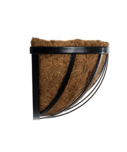 GloboStar® Artificial Garden OINOUSSES 20481 Επιτοίχιο Κασπώ Γλάστρα - Flower Pot από Φλοιό Καρύδας Καφέ Μ61cm x Π19cm x Υ18cm 17 20481 7