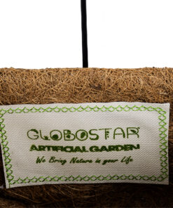 GloboStar® Artificial Garden KOUFONISIA 20482 Επιτοίχιο Κασπώ Γλάστρα - Flower Pot από Φλοιό Καρύδας Καφέ Φ25cm x Υ15cm 21 20482 10