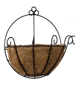 GloboStar® Artificial Garden KOUFONISIA 20482 Επιτοίχιο Κασπώ Γλάστρα - Flower Pot από Φλοιό Καρύδας Καφέ Φ25cm x Υ15cm 14 20482 3