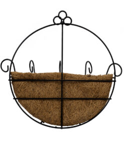 GloboStar® Artificial Garden KOUFONISIA 20482 Επιτοίχιο Κασπώ Γλάστρα - Flower Pot από Φλοιό Καρύδας Καφέ Φ25cm x Υ15cm 16 20482 5