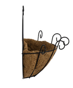 GloboStar® Artificial Garden KOUFONISIA 20482 Επιτοίχιο Κασπώ Γλάστρα - Flower Pot από Φλοιό Καρύδας Καφέ Φ25cm x Υ15cm 17 20482 6