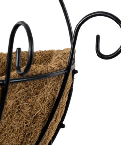 GloboStar® Artificial Garden KOUFONISIA 20482 Επιτοίχιο Κασπώ Γλάστρα - Flower Pot από Φλοιό Καρύδας Καφέ Φ25cm x Υ15cm 19 20482 8