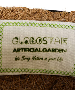GloboStar® Artificial Garden KARYSTOS 20483 Κρεμαστό Κασπώ Γλάστρα - Flower Pot από Φλοιό Καρύδας Καφέ με Μαύρο Φ25cm x Υ15cm 17 20483 8