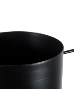 GloboStar® Artificial Garden TILOS 20485 Κρεμαστό Μεταλλικό Κασπώ Γλάστρα - Flower Pot Μαύρο Φ35cm x Υ15cm 17 20485 7