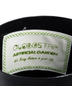 GloboStar® Artificial Garden TILOS 20485 Κρεμαστό Μεταλλικό Κασπώ Γλάστρα - Flower Pot Μαύρο Φ35cm x Υ15cm 19 20485 9