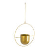 GloboStar® GloboStar® Artificial Garden TILOS 20486 Κρεμαστό Μεταλλικό Κασπώ Γλάστρα - Flower Pot Χρυσό Φ35cm x Υ15cm