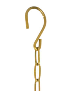 GloboStar® Artificial Garden NISYROS 20488 Κρεμαστό Μεταλλικό Κασπώ Γλάστρα - Flower Pot Χρυσό Φ16cm x Υ52cm 20 20488 9