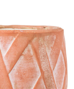 GloboStar® Artificial Garden PSERIMOS 20492 Κρεμαστό Πήλινο Κεραμικό Κασπώ Γλάστρα - Flower Pot Κεραμιδί με Μακραμέ Φ8cm x Υ58cm 16 20492 7