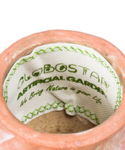 GloboStar® Artificial Garden PSERIMOS 20492 Κρεμαστό Πήλινο Κεραμικό Κασπώ Γλάστρα - Flower Pot Κεραμιδί με Μακραμέ Φ8cm x Υ58cm 17 20492 8