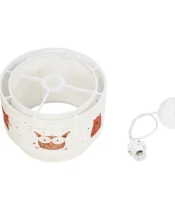 GLOBOSTAR® OWL 204-0001 Παιδικό Κρεμαστό Φωτιστικό Οροφής με Ντουί 1 x E27 AC 220-240V IP20 - Πολύχρωμο - Μ30 x Π30 x Υ24cm 22 204 0001 11