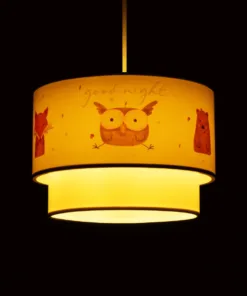 Alternative view of GLOBOSTAR® OWL 204-0001 Παιδικό Κρεμαστό Φωτιστικό Οροφής με Ντουί 1 x E27 AC 220-240V IP20 - Πολύχρωμο - Μ30 x Π30 x Υ24cm