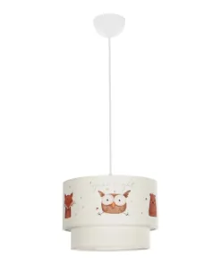 GLOBOSTAR® OWL 204-0001 Παιδικό Κρεμαστό Φωτιστικό Οροφής με Ντουί 1 x E27 AC 220-240V IP20 - Πολύχρωμο - Μ30 x Π30 x Υ24cm 14 204 0001 3