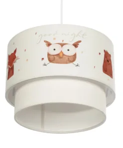 GLOBOSTAR® OWL 204-0001 Παιδικό Κρεμαστό Φωτιστικό Οροφής με Ντουί 1 x E27 AC 220-240V IP20 - Πολύχρωμο - Μ30 x Π30 x Υ24cm 16 204 0001 5