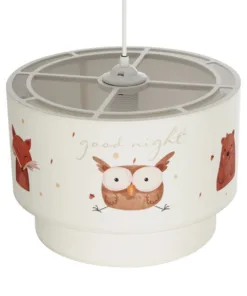 GLOBOSTAR® OWL 204-0001 Παιδικό Κρεμαστό Φωτιστικό Οροφής με Ντουί 1 x E27 AC 220-240V IP20 - Πολύχρωμο - Μ30 x Π30 x Υ24cm 17 204 0001 6