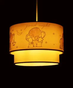 Alternative view of GLOBOSTAR® ELEPHANT 204-0002 Παιδικό Κρεμαστό Φωτιστικό Οροφής με Ντουί 1 x E27 AC 220-240V IP20 - Πολύχρωμο - Μ30 x Π30 x Υ24cm