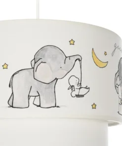 GLOBOSTAR® ELEPHANT 204-0002 Παιδικό Κρεμαστό Φωτιστικό Οροφής με Ντουί 1 x E27 AC 220-240V IP20 - Πολύχρωμο - Μ30 x Π30 x Υ24cm 19 204 0002 8