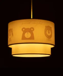 Alternative view of GLOBOSTAR® BEAR 204-0003 Παιδικό Κρεμαστό Φωτιστικό Οροφής με Ντουί 1 x E27 AC 220-240V IP20 - Πολύχρωμο - Μ30 x Π30 x Υ24cm