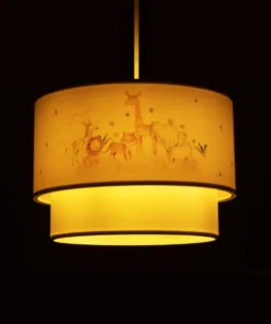 Alternative view of GLOBOSTAR® GIRAFFE 204-0007 Παιδικό Κρεμαστό Φωτιστικό Οροφής με Ντουί 1 x E27 AC 220-240V IP20 - Πολύχρωμο - Μ30 x Π30 x Υ24cm