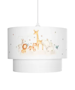 GLOBOSTAR® GIRAFFE 204-0007 Παιδικό Κρεμαστό Φωτιστικό Οροφής με Ντουί 1 x E27 AC 220-240V IP20 - Πολύχρωμο - Μ30 x Π30 x Υ24cm 15 204 0007 4