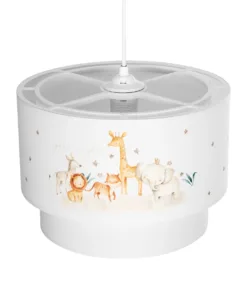 GLOBOSTAR® GIRAFFE 204-0007 Παιδικό Κρεμαστό Φωτιστικό Οροφής με Ντουί 1 x E27 AC 220-240V IP20 - Πολύχρωμο - Μ30 x Π30 x Υ24cm 17 204 0007 6