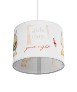 GLOBOSTAR® GIRLSCLUB 204-0010 Παιδικό Κρεμαστό Φωτιστικό Οροφής με Ντουί 1 x E27 AC 220-240V IP20 - Πολύχρωμο - Μ28 x Π28 x Υ24cm 15 204 0010 5