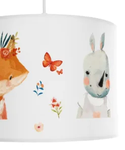 GLOBOSTAR® GIRLSCLUB 204-0010 Παιδικό Κρεμαστό Φωτιστικό Οροφής με Ντουί 1 x E27 AC 220-240V IP20 - Πολύχρωμο - Μ28 x Π28 x Υ24cm 17 204 0010 7