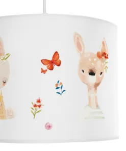 GLOBOSTAR® GIRLSCLUB 204-0010 Παιδικό Κρεμαστό Φωτιστικό Οροφής με Ντουί 1 x E27 AC 220-240V IP20 - Πολύχρωμο - Μ28 x Π28 x Υ24cm 18 204 0010 8