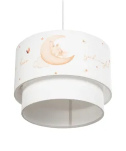 GLOBOSTAR® MOON 204-0011 Παιδικό Κρεμαστό Φωτιστικό Οροφής με Ντουί 1 x E27 AC 220-240V IP20 - Πολύχρωμο - Μ30 x Π30 x Υ24cm 15 204 0011 5